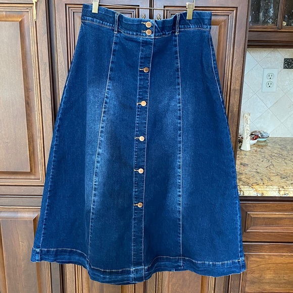 INDIGO POPPY Skirt - Picture 1 of 9